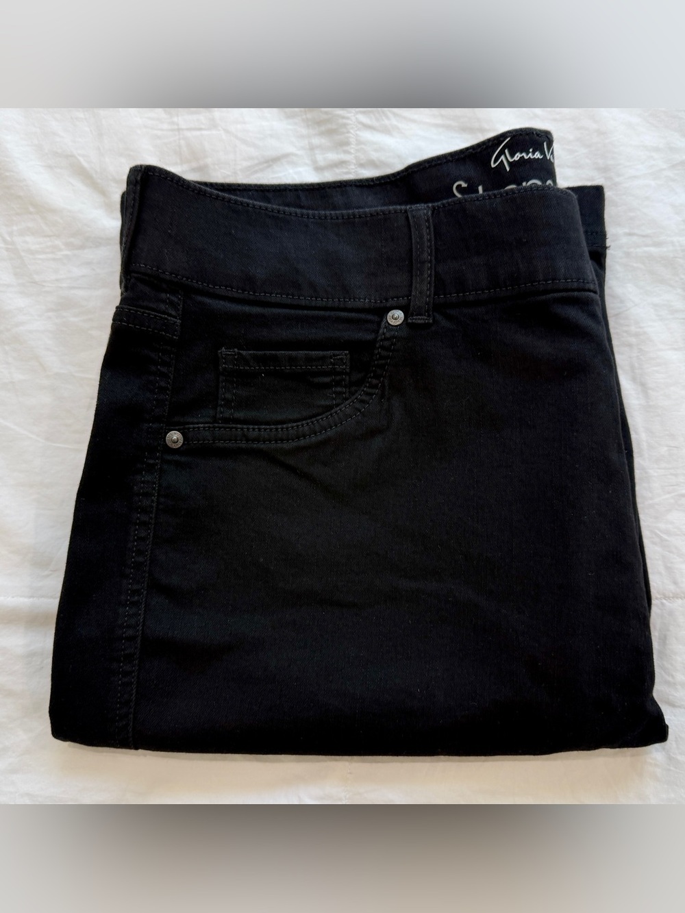 Gloria Vanderbilt High Rise Women’s Jeans Shorts in Black